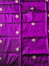 Shade of Purple Pure Banarasi Silk Blouse Piece