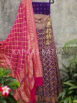 purple-pure-banarsi-georgette-bandhani-lehenga-with-dupatta