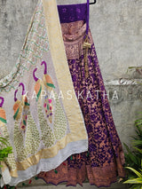 purple-pure-banarsi-georgette-bandhani-lehenga-with-dupatta