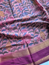 Pushpakatha Cotton Kalamkari Saree
