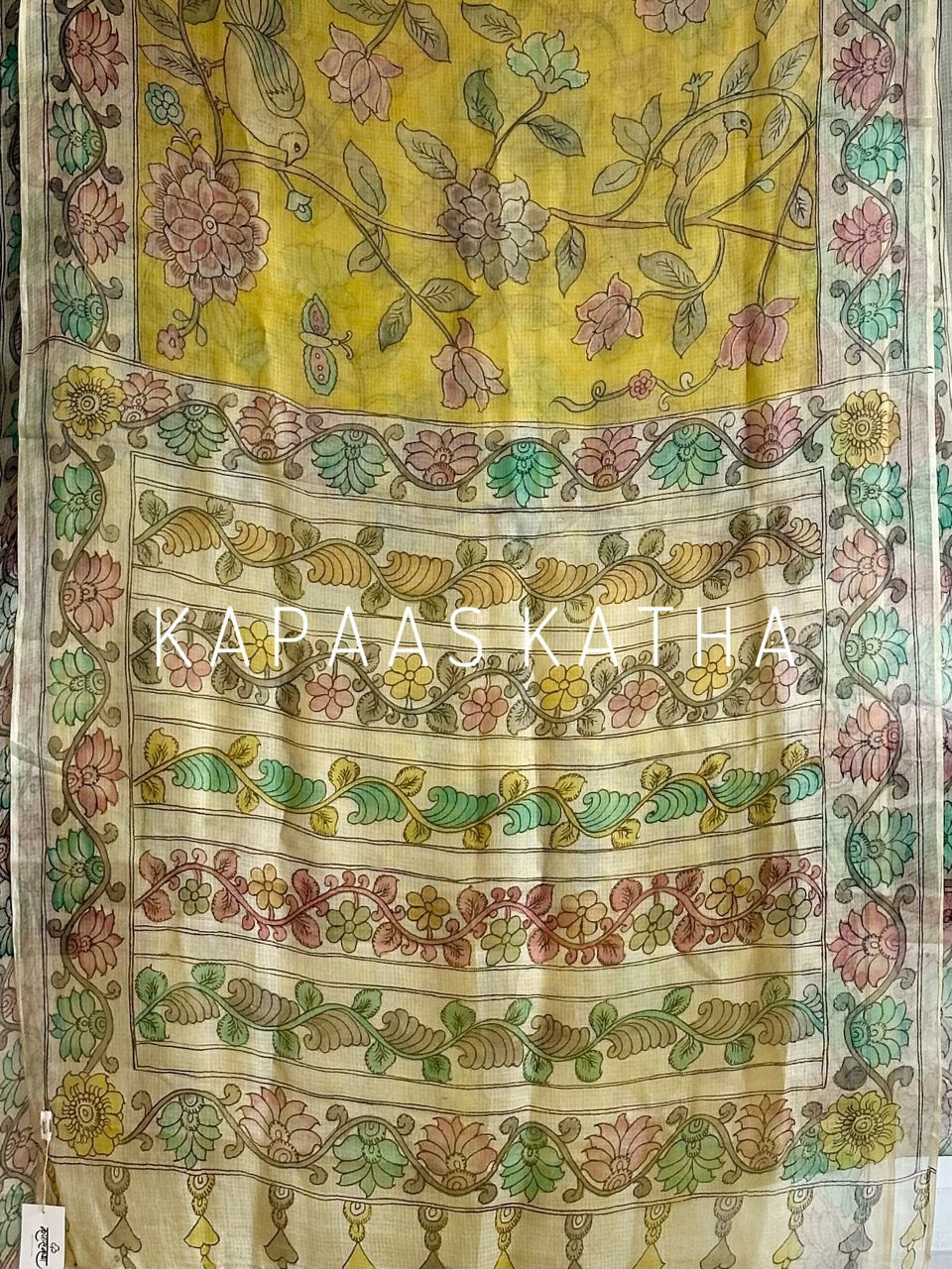 pushpakatha-handcrafted-kota-silk-kalamkari-saree