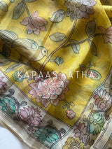 pushpakatha-handcrafted-kota-silk-kalamkari-saree