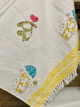 rabbit-elephant-theme-kids-cotton-towel-side-view