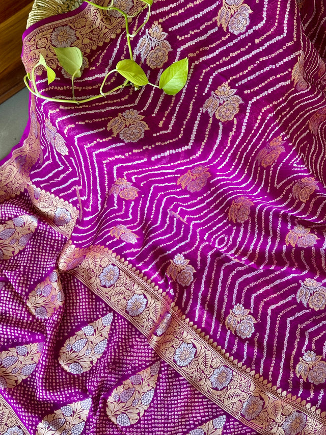 radiant-amethyst-handloom-bandhani-georgette-saree
