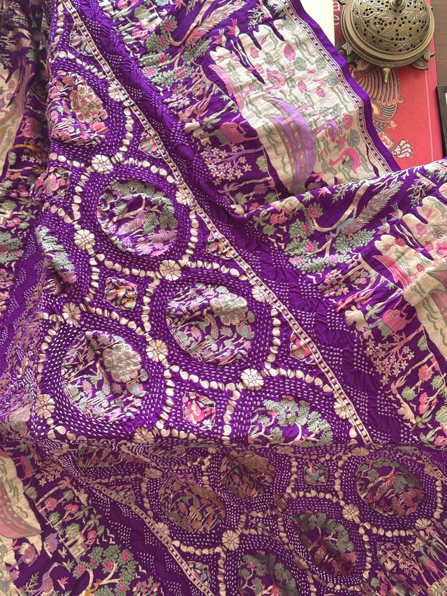 radiant-amethyst-handloom-pure-bandhani-georgette-saree
