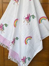 rainbow-and-mermaid-cotton-kids-towel