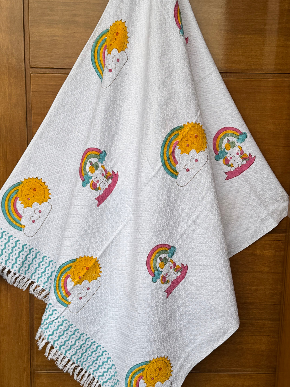 rainbow-unicorn-kids-towel-cotton-jacquard-weave