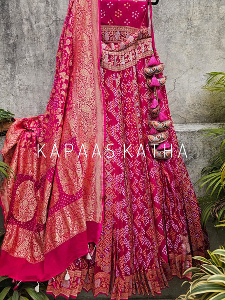 pink-magenta-banarasi-georgette-bandhani-lehenga