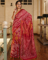 raktima-deep-red-munga-silk-bandhani-saree