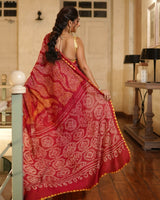 raktima-deep-red-munga-silk-bandhani-saree