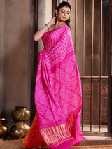 rang-leher-ombre-pure-gajji-silk-bandhani-saree