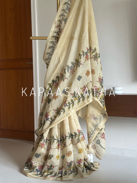Rangayan - Chanderi Cotton Silk Kalamkari Saree