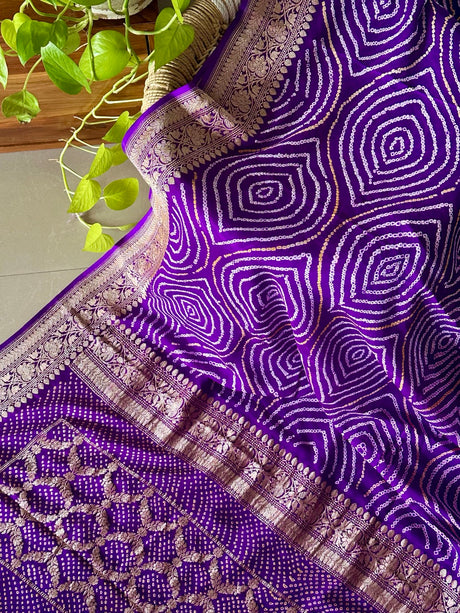 rangmayi-vibrant-purple-violet-handloom-pure-banarasi-georgette-bandhani-saree