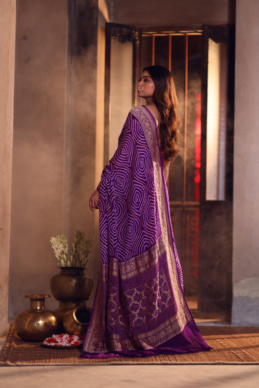 rangmayi-vibrant-purple-violet-handloom-pure-banarasi-georgette-bandhani-saree