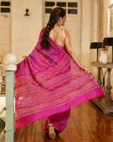 rani-pink-munga-silk-multicolour-bandhani-saree