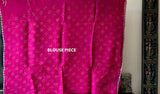 Rani Pink Munga Silk Multicolored Bandhani Saree