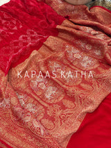 red-bandhani-saree-border-pallu-craftsmanship