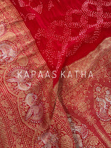 red-bandhani-saree-fabric-closeup-detail