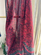 red-beige-half-and-half-linen-cotton-kalamkari-saree-pallu-detail-view