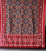 Red and Blue Paan Bhaat Pure Silk Double Ikat/Patan Patola Dupatta