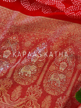 red-exquisite-handloom-banarasi-georgette-bandhani-saree