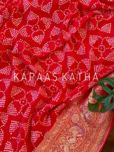 red-exquisite-handloom-banarasi-georgette-bandhani-saree