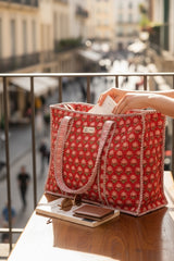 red-floral-cotton-carryall-handcrafted-tote-bag