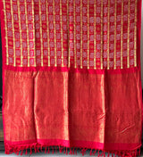 Red Kanjivaram Silk Bandhani Saree