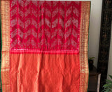 Red Kanjivaram Silk Bandhani Saree