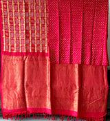 Red Kanjivaram Silk Bandhani Saree