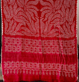 Red Pure Matka Silk Bandhani Saree