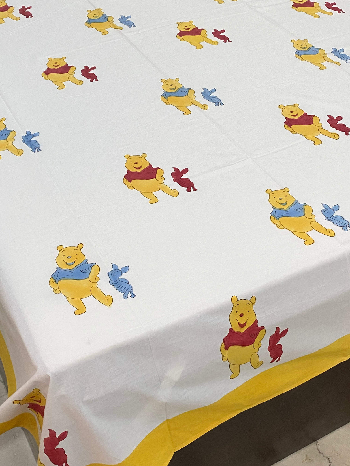 red-pooh-cotton-bedsheet-close-up