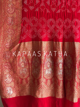 red-pure-banarasi-georgette-saree