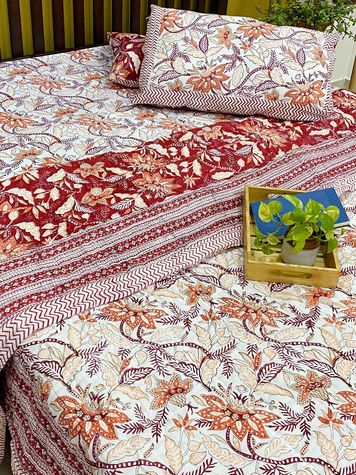 red-theme-king-cotton-quilt-laid-out-view