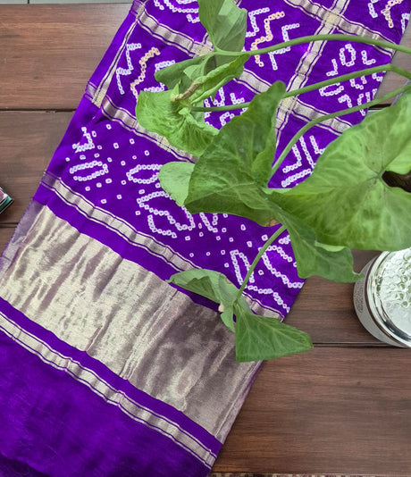 regal-purple-gharchola-pure-gajji-bandhani-blouse-fabric