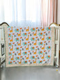 giraffe and elephant print cotton dohar with flannel summer blanket handmade india