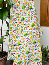 jaipur handblock printed kids blanket zoo animal design perfect for birthday gift