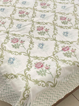 rose-theme-king-cotton-bedsheet-side-view