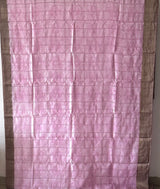 Rosewood Checks Chanderi Silk Bandhani Saree