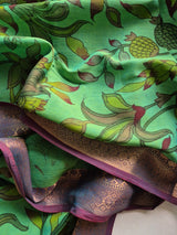 Rustica Bloom Cotton Kalamkari Saree