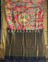 sacred-artistry-pure-kanjivaram-silk-kalamkari-saree