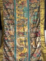 sacred-artistry-pure-kanjivaram-silk-kalamkari-saree
