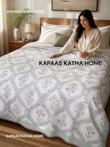 sage-floral-mulmul-blockprint-dohar