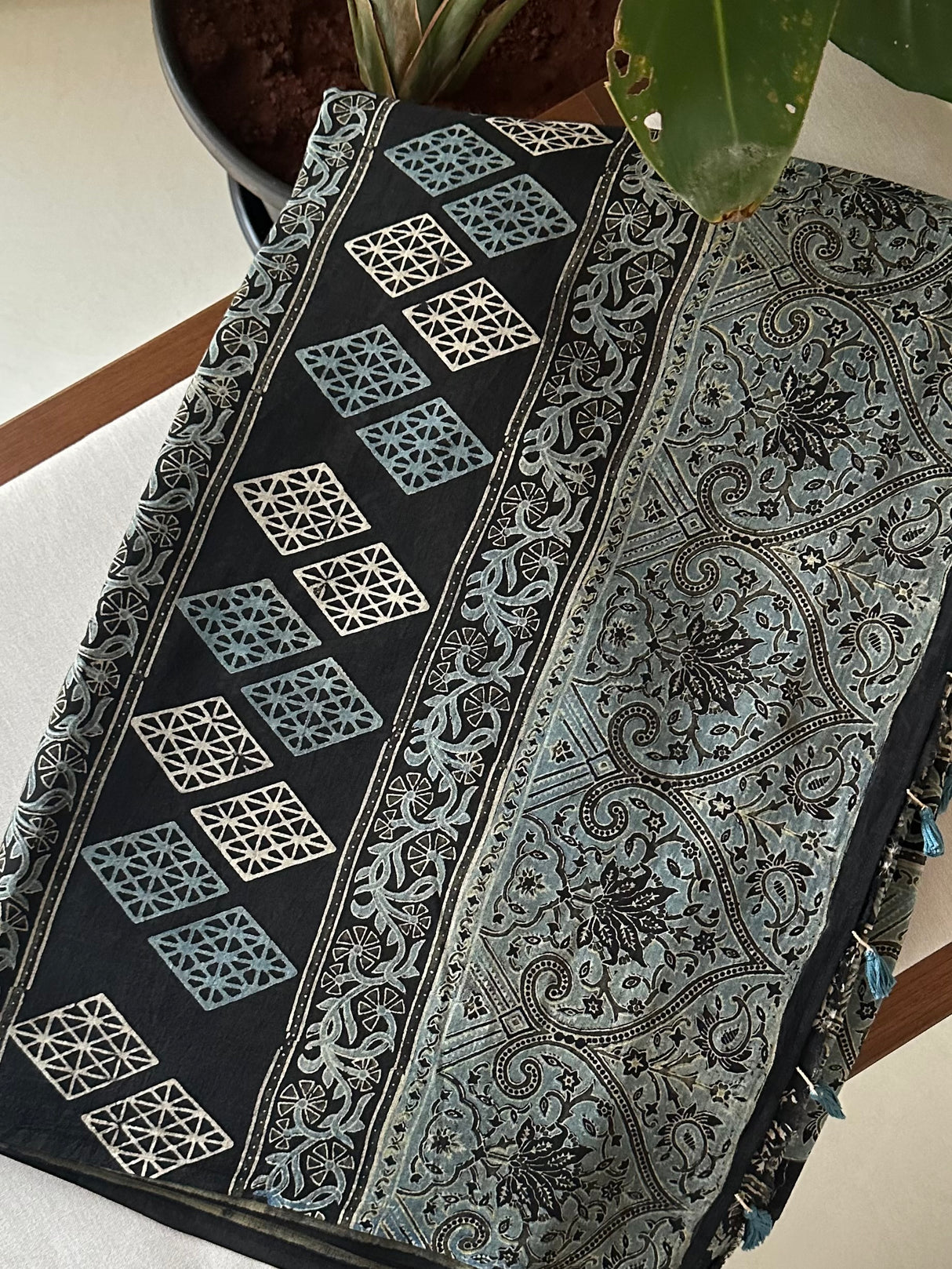 sahaj-grace-ajrakh-handblock-chanderi-cotton-mulmul-saree