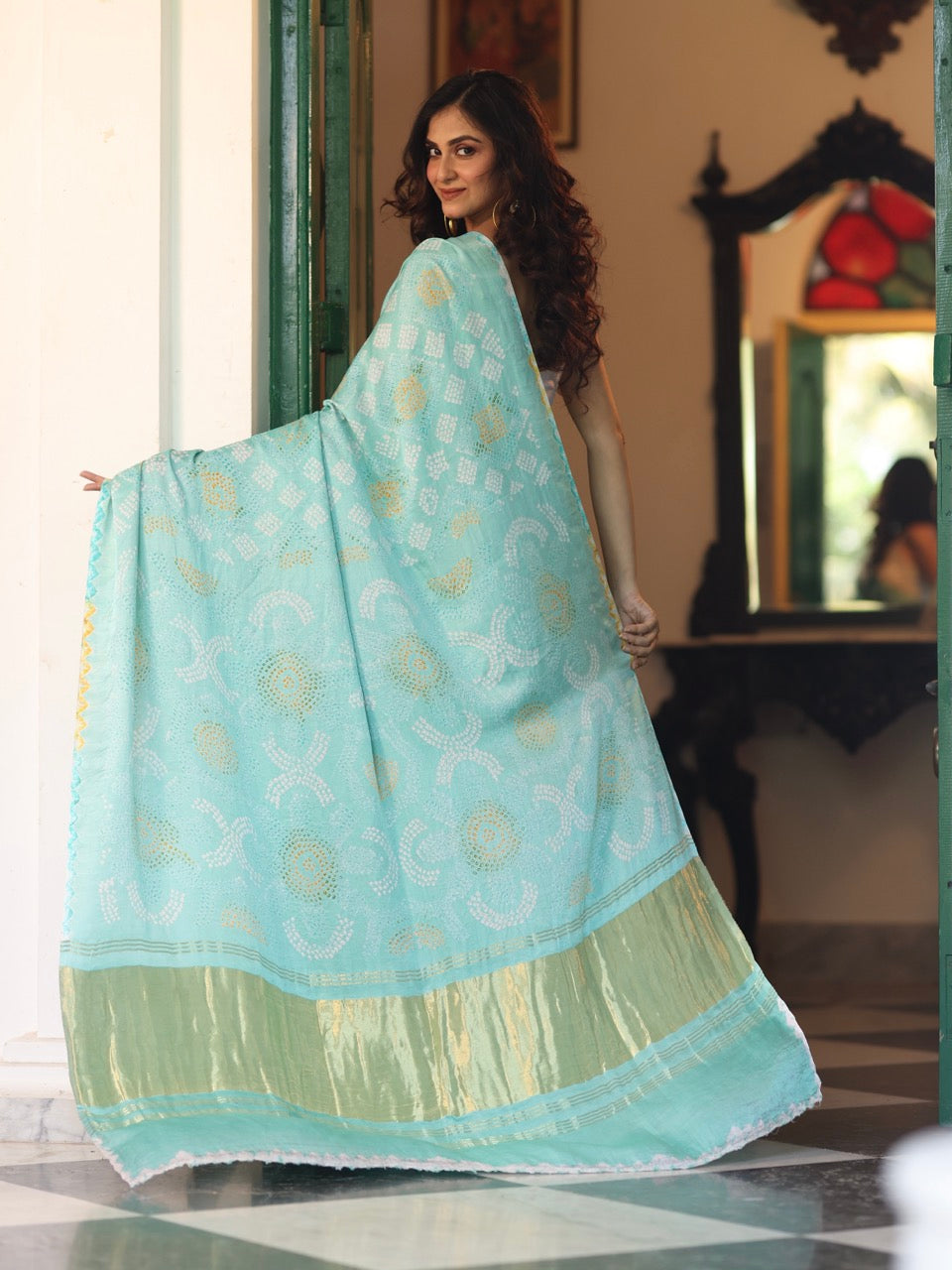 sea-breeze-elegance-pure-gajji-silk-bandhani-saree