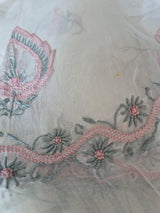 Shabnam - A-line Chikankari Organza Unstitched Suit Set