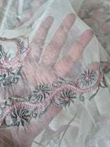 Shabnam - A-line Chikankari Organza Unstitched Suit Set