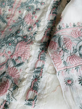 Shabnam - A-line Chikankari Organza Unstitched Suit Set
