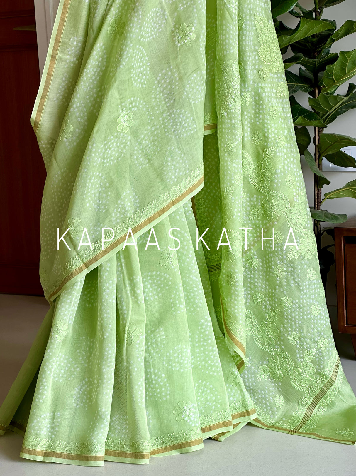 sheer-lucent-chikankari-chanderi-bandhani-silk-saree