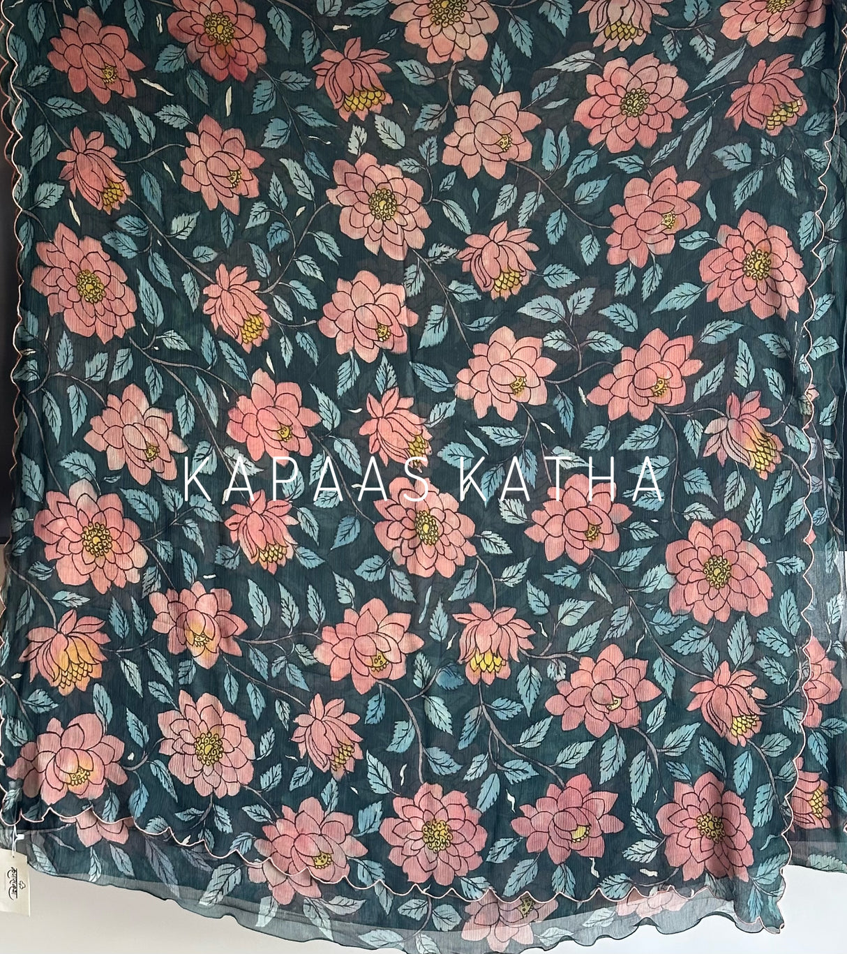 signature-grandeur-pure-kalamkari-chiffon-saree